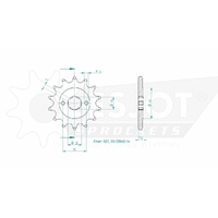 Esjot Front Sprocket 14T for Honda XR 250 Baja  2005