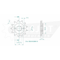 Esjot Front Sprocket 13T for Honda CR 480 R 1982-1983