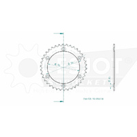Esjot Rear Sprocket 38T for Husqvarna TC 250 2010