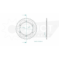 Esjot Rear Sprocket 43T for Husqvarna TE 350 1992-1995