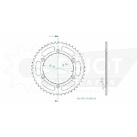 Esjot Rear Sprocket 46T for Husqvarna WR 250 2009-2011