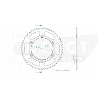 Esjot Rear Sprocket 50T for Husqvarna SM 510 R 2005-2007