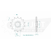 Esjot Front Sprocket 14T for Kawasaki KLT 200 C1 1984