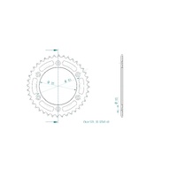 Esjot Rear Sprocket 40T for Honda CRF 250 L ABS 2017-2019