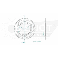 Esjot Rear Sprocket 43T for Honda CRM 250 AR 1998-1999