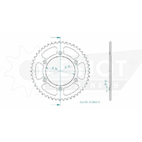 Esjot Rear Sprocket 49T for Honda CRF 250 X 2004-2017