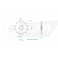 Esjot Front Sprocket 12T for Yamaha DT 200 R 1990-1992