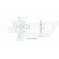Esjot Front Sprocket 12T for Husqvarna WR 125 1990-1994