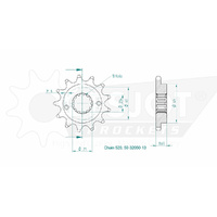 Esjot Front Sprocket 13T for Kawasaki ZX-6R Ninja 636 2003-2006