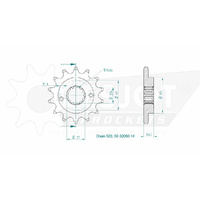 Esjot Front Sprocket 14T 50-32050-14