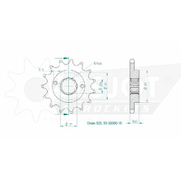 Esjot Front Sprocket 15T for Kawasaki ZX-6R Ninja 636 2003-2006