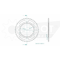 Esjot Rear Sprocket 45T for Husqvarna TR 650 Strada 2013-2014