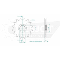 Esjot Front Sprocket 16T for BMW F 650 ST Strada 1997-1999