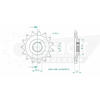 Esjot Front Sprocket 15T for Aprilia Tuareg 600 Wind 1987-1991