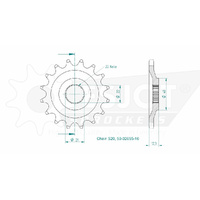 Esjot Front Sprocket 16T 50-32055-16
