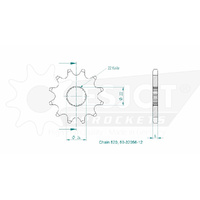 Esjot Front Sprocket 12T for Aprilia RX 125 2008-2013