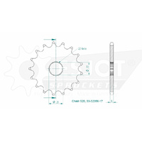 Esjot Front Sprocket 17T for Aprilia AF1  125 Sport Pro 1992-1993
