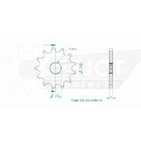 Esjot Front Sprocket 13T for Aprilia MX 125 1985