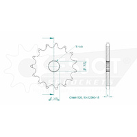 Esjot Front Sprocket 15T for Aprilia MX 125 1985