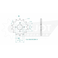 Esjot Front Sprocket 14T for Honda Roadster 125 1998-2003