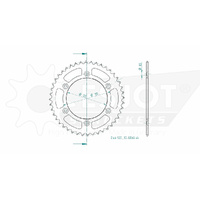 Esjot Rear Sprocket 44T for KTM 450 XC-F  2008-2010