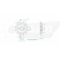 Esjot Front Sprocket 12T for Cagiva Blues 125 Custom 1987-1995