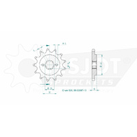 Esjot Front Sprocket 13T for Cagiva Blues 125 Custom 1987-1995