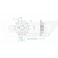 Esjot Front Sprocket 14T for Ducati 800 Scrambler Flat Track Pro 2015