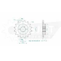 Esjot Front Sprocket 16T for Ducati 620 Monster i.e 2002-2006