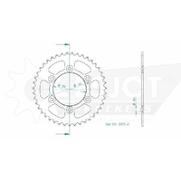 Esjot Rear Sprocket 43T for Ducati 800 SS 2003-2004