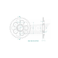 Esjot Rear Sprocket 39T for Ducati (blank) 2000-2002