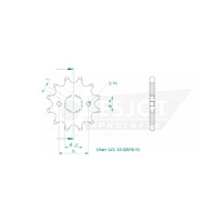 Esjot Front Sprocket 12T for Honda TRX 250 R  1986-1989