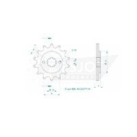 Esjot Front Sprocket 14T for Hyosung GV 250 i Aquila Classic 2008-2015