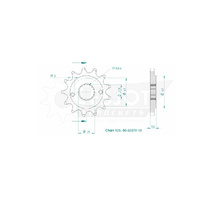 Esjot Front Sprocket 13T for SWM Gran Turismo 440 2016-2018