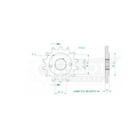 Esjot Front Sprocket 14T for SWM Gran Milano 440 2016-2020