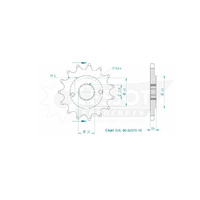 Esjot Front Sprocket 15T for Honda TRX 400 EX 1999-2004