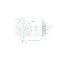 Esjot Front Sprocket 15T for Ducati 950 Supersport S 2019-2024