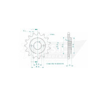 Esjot Front Sprocket 15T 50-32083-15