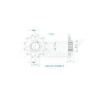 Esjot Front Sprocket 12T for Polaris 400 Xplorer 1999-2002