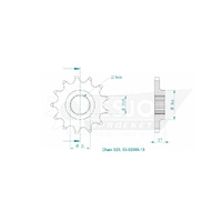 Esjot Front Sprocket 13T for Polaris 400 Big Boss 1994-1997