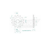 Esjot Front Sprocket 14T for Honda ATC 350 X 1985-1986