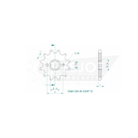 Esjot Front Sprocket 12T for Honda NSR 125 F 1983
