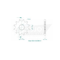 Esjot Front Sprocket 12T 50-32098-12