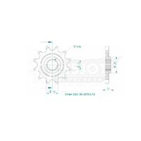 Esjot Front Sprocket 12T for Husqvarna CR 125 2009-2013