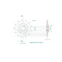 Esjot Front Sprocket 13T for Husqvarna CR 125 2009-2013