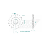 Esjot Front Sprocket 16T 50-32116-16