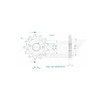 Esjot Front Sprocket 13T for Kawasaki KFX 400 2003-2006