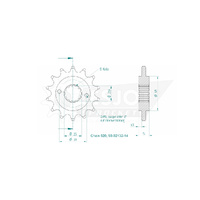 Esjot Front Sprocket 14T for Kymco Maxxer 300 2006-2008
