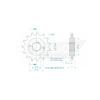 Esjot Front Sprocket 15T for Kymco Maxxer 300 2006-2008