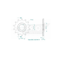 Esjot Front Sprocket 14T for Yamaha YFM 700 R Raptor 2006-2024